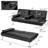 Maggie Twin 66'' Faux Leather Convertible Sofa-1687317399
