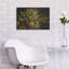 «Sunflowers With Two Crimson Vases» par Christopher Pierce, art mural en métal-1972685882