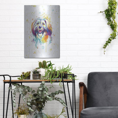 " Colorful Watercolor Llaso Apso " by Furbaby Affiliates