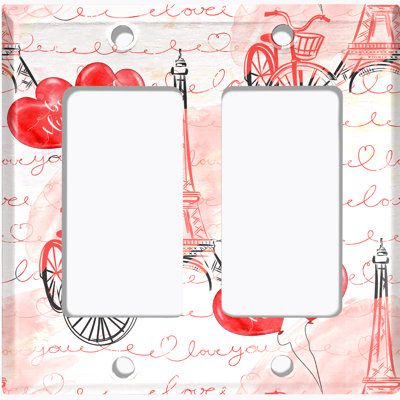 Patterned 2 - Gang Toggle Light Switch Standard Wall Plate