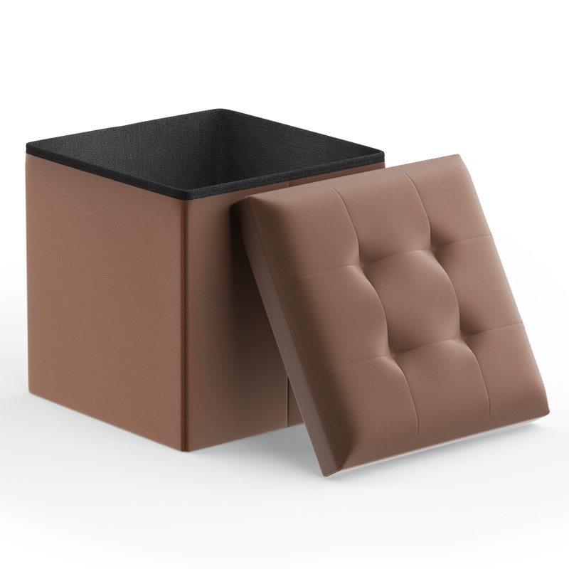 Repose-pieds rembourré en polyuréthane avec rangement multifonctionnel pour la chambre à coucher ou le salon, parfait pour les sièges et l'organisation