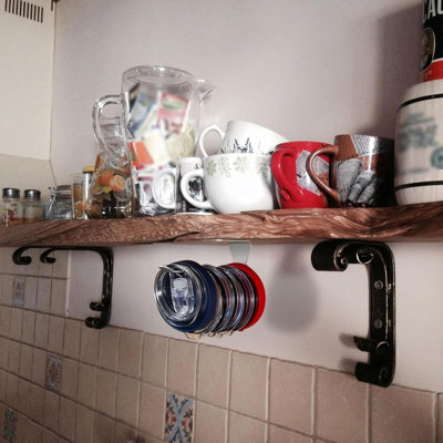 Tumbler Lid Organizer, Under-cabinet Cup Lid Holder For  Self-adhesive Under-cabinet Mount, Kitchen Cabinets And Countertops Organization, Steel (drink Lids)
