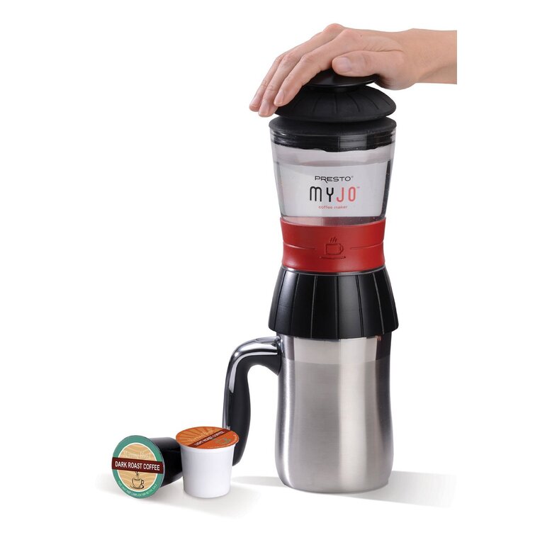 Presto MyJo™, K-Cup Coffee Maker Combo, Fresh Brew Compact Travel Coffee  Brewer, Kuerig K-Cup System, Coffee, Tea