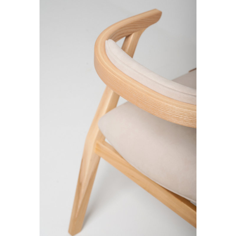 Ellis Dining Chair, Matte Ash, Beige