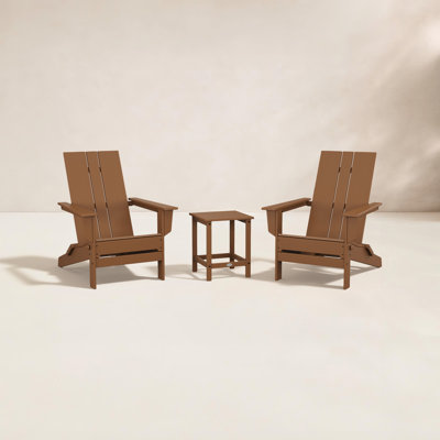Foldable Outdoor Adirondack Chair With Table
