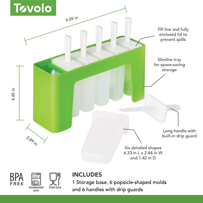 Ensemble de 6 moules Tovolo Groovy avec plateau (ensemble de 6)