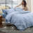 Classic Reversible Gingham Polyester Comforter Set with Microfiber Fill-134406156-134406159