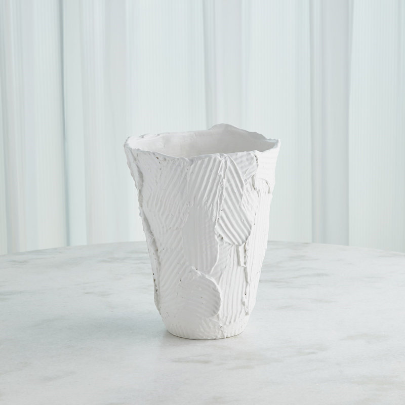 Handmade Ceramic Table Vase, 14.25" H x 11.25" W x 11.25" D