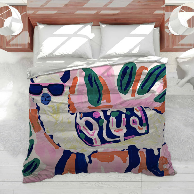 Édredon lama pour animaux éclectique, Édredon simple TG