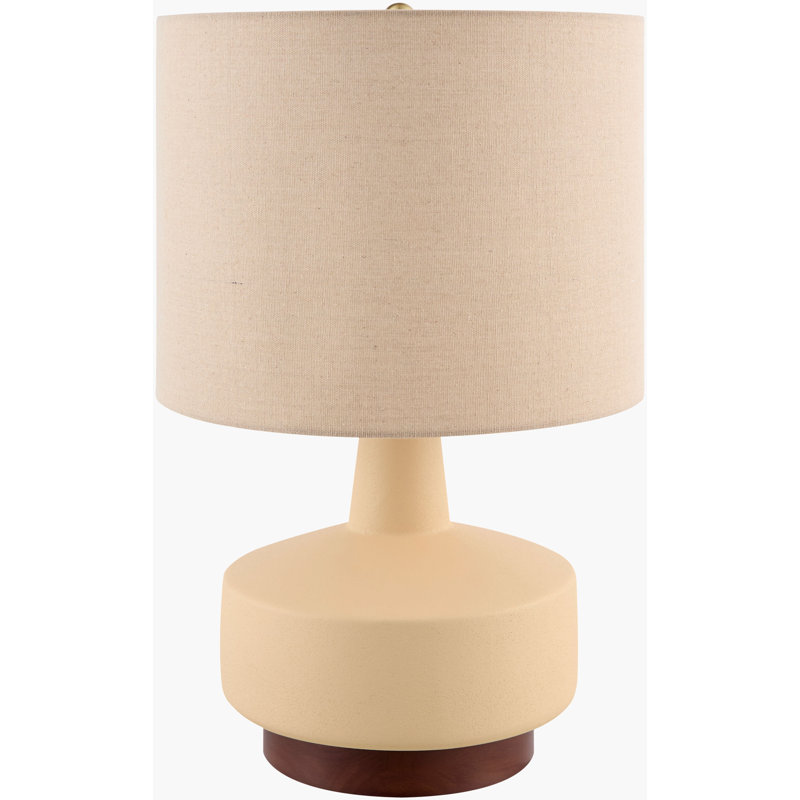 Minta Ceramic Table Lamp, Brown, Beige