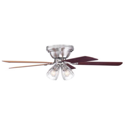 Westinghouse Contempra IV 52 in. Brushed Nickel Brown LED Indoor Ceiling Fan