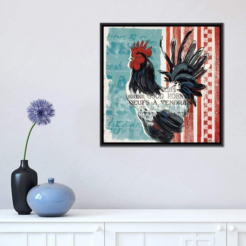 «Morning News II» par Janelle Penner, reproduction sur toile tendue sur toile tendue sur châssis, Toile avec cadre noir