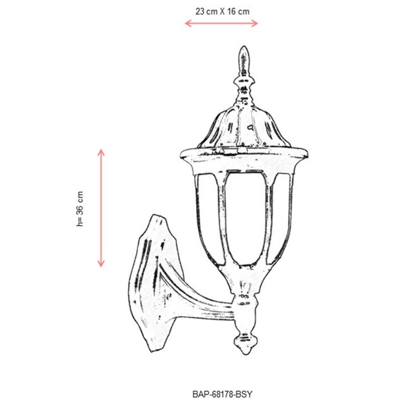Outdoor Wall Lamp, Black & White, 14.2 x 9.4 inches | Durable ABS Body with Polycarbonate Cap | E27 Socket (Max 40W), IP65 Waterproof Rating | Ideal for Traditional & Industrial Outdoor Spaces, Nostalgic Design