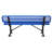 6 Ft. Outdoor Bench With , Blue - Weather- Metal For Gardens, Patios Perforated Design Steel Living Areas &