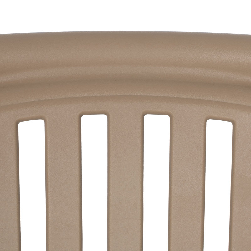 Stacking Patio Dining Armchair, Beige