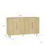 Buffet d'appoint cannelé avec tablettes réglables-580191103