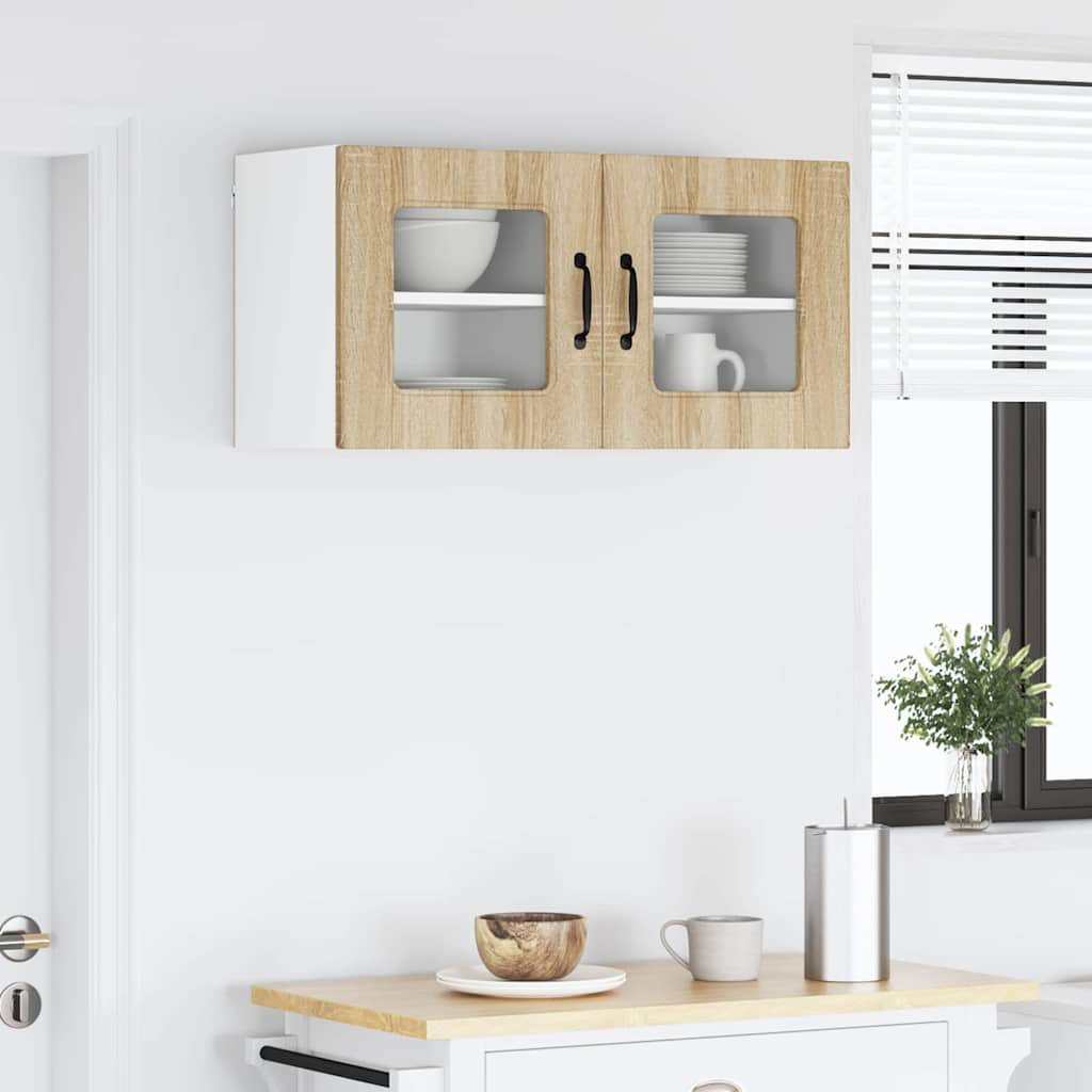 Vidaxl Kitchen Wall Cabinet Brown Oak 80 X 31 X 40 Cm Engineered Wood