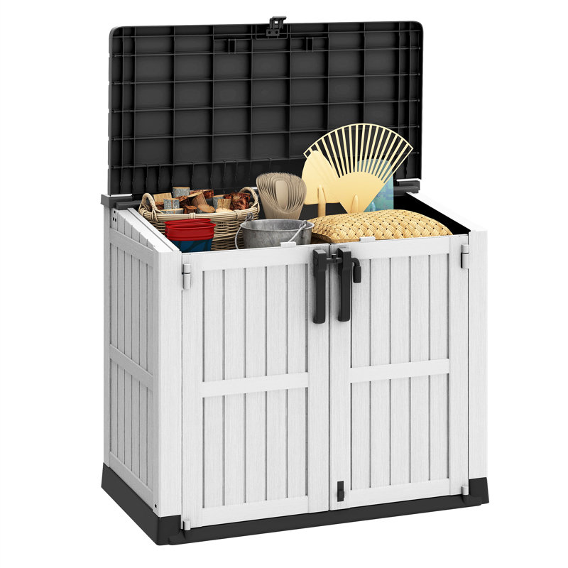 Edrosie 4.15 Ft. W x 2.4 Ft. D Resin Horizontal Storage Shed