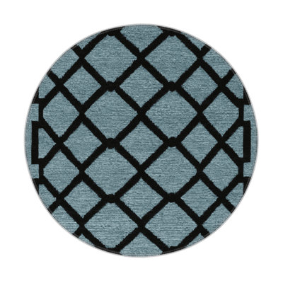 Tapis gris intérieur et extérieur Trellis