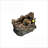 Fountains | 14.1" Rustic Tree Trunk Outdoor Fountain for Garden Patio, Adjustable Pump, No Assembly | Tan Brown | Concrete / Cement