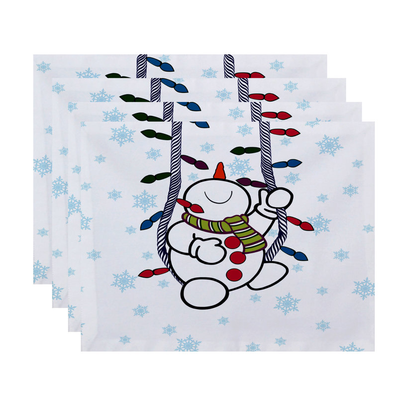 Napperon Winter Snowman, Rose