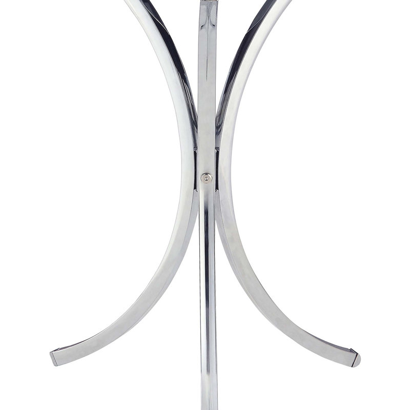 Sleek Round Glass Side Table with Sculptural Base