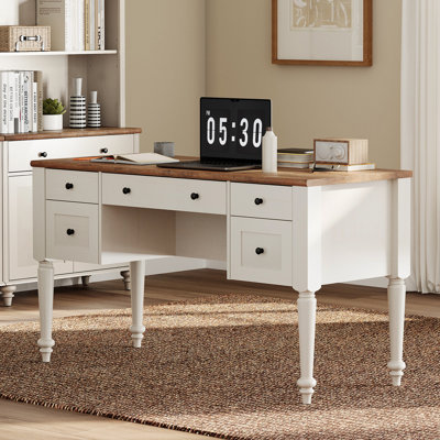 Scarlett Executive Desk with Built-In Electrical Outlet