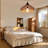 1-Light Rattan Lighting Fixture Handmade-899361887