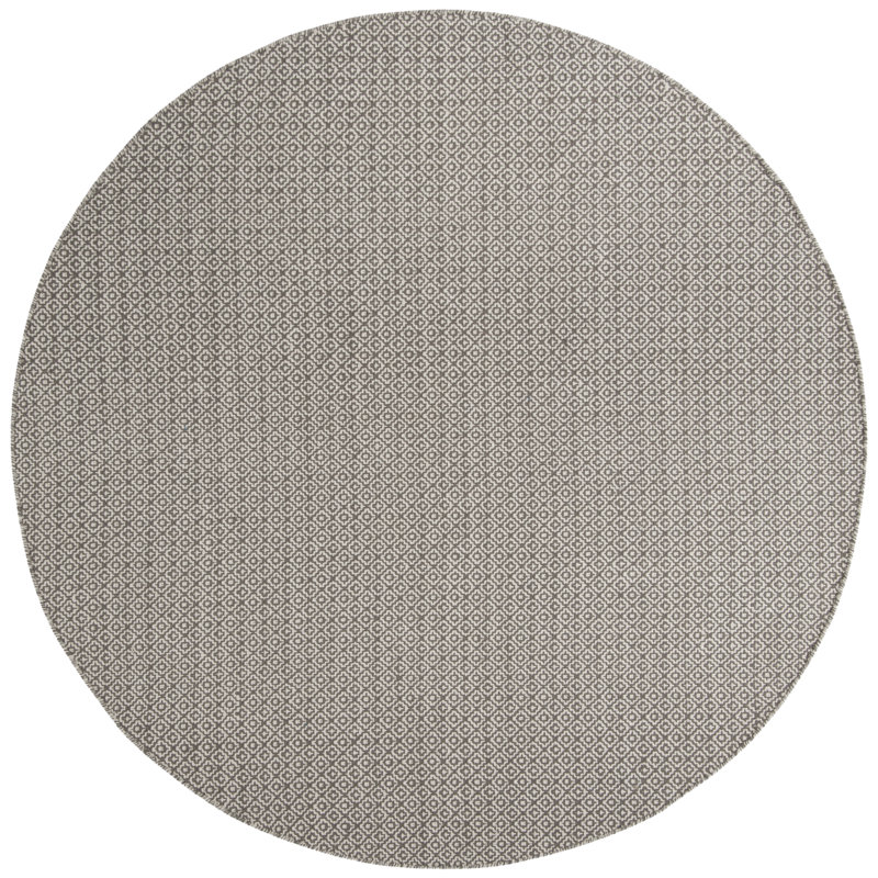 Bester Hand Woven Cotton Geometric Rug, Round 6'