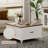 2 Piece Living Room Table Set, White