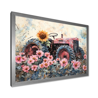 Dorcer Sunflowers by The Old Tractor I - ferme, art mural