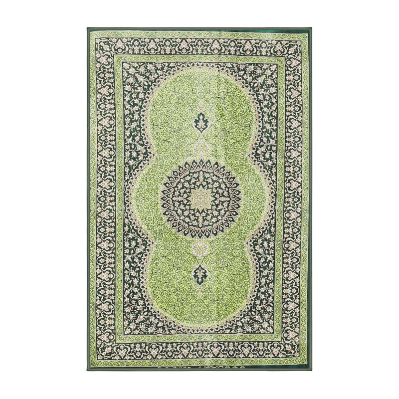 Tapis vert/noir traditionnel Tindall, Rectangle 5 pi x 7 pi