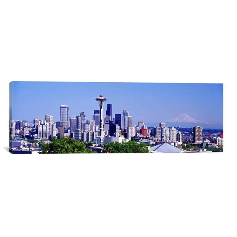 Seattle, Washington State - reproduction de photo panoramique sur toile tendue, H 20 po x l 60 po x P 1,5 po, Toile tendue