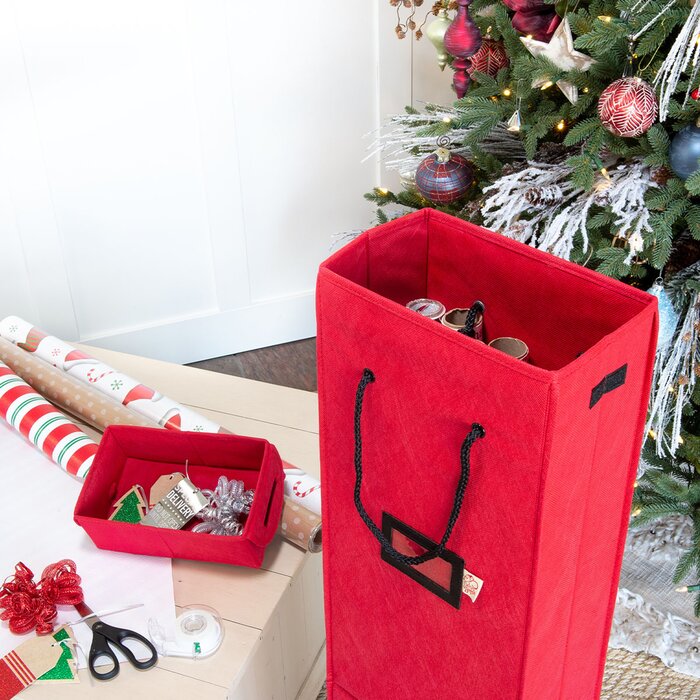 The Holiday Aisle® Vertical Wrapping Paper Storage Container & Reviews ...