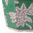 Set Of 2 Ceramic Planters With Embossed Floral Detailing And Scalloped Rims