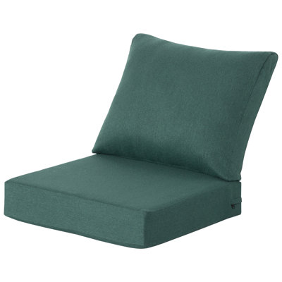 22" x 24" Outdoor/Indoor Deep Seat Patio Chair Cushions (Set of 2) - Weather-Resistant Design