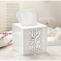 CHANEL Square Empty Gift Box tissue sticker Container 8 3/4 x 4 authentic  white