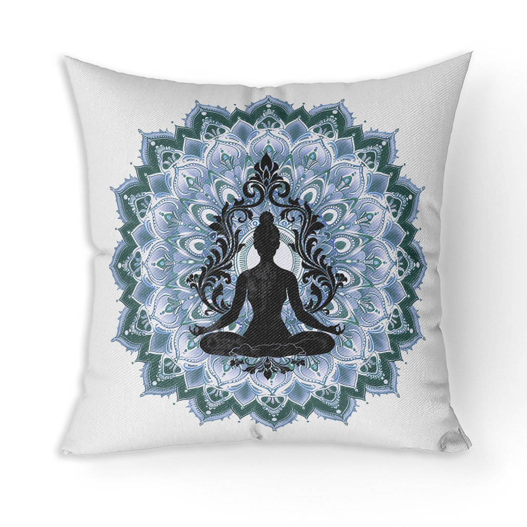 Inner Peace Circle Indoor/Outdoor Square Cushion mit Füllung