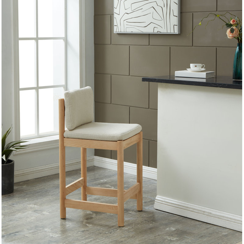 Carisa Boucle Counter Stool, Oatmeal