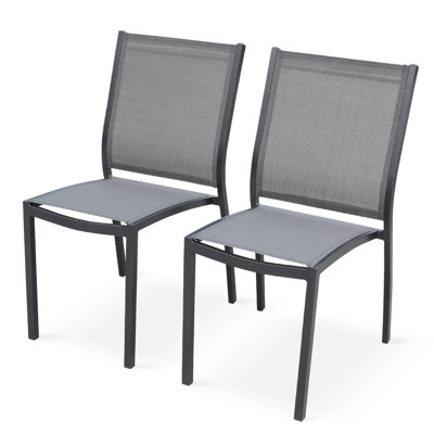 Dancer Stacking Patio Dining Side Chair with Cushion