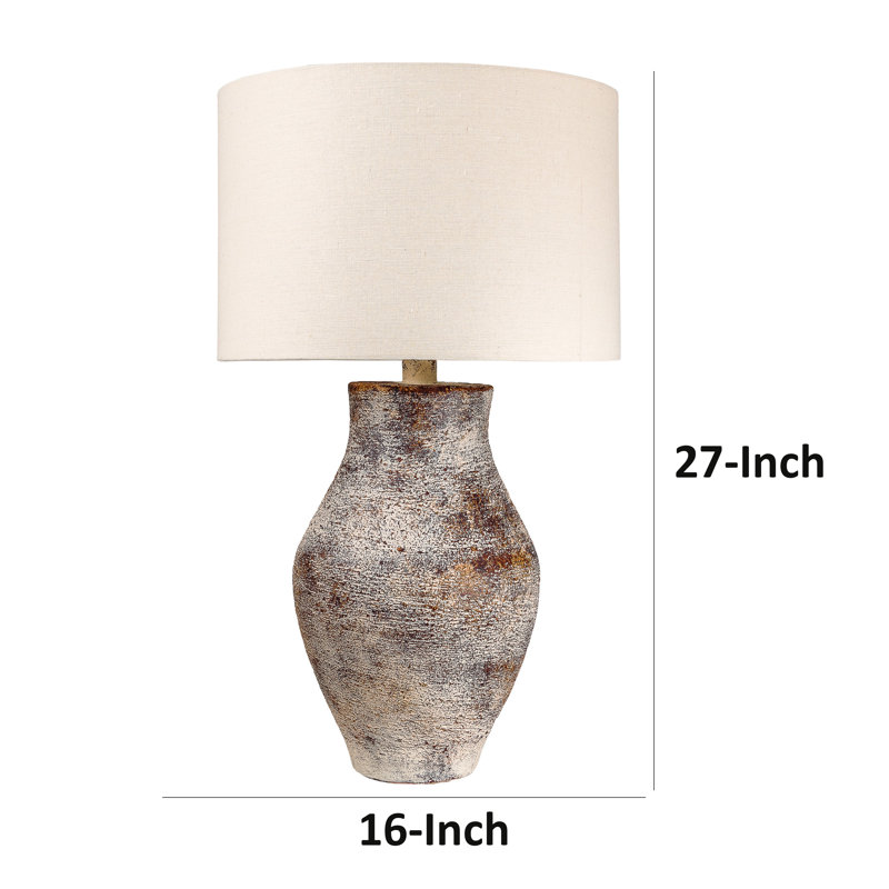 Makela Hydrocal Table Lamp, Brown, No