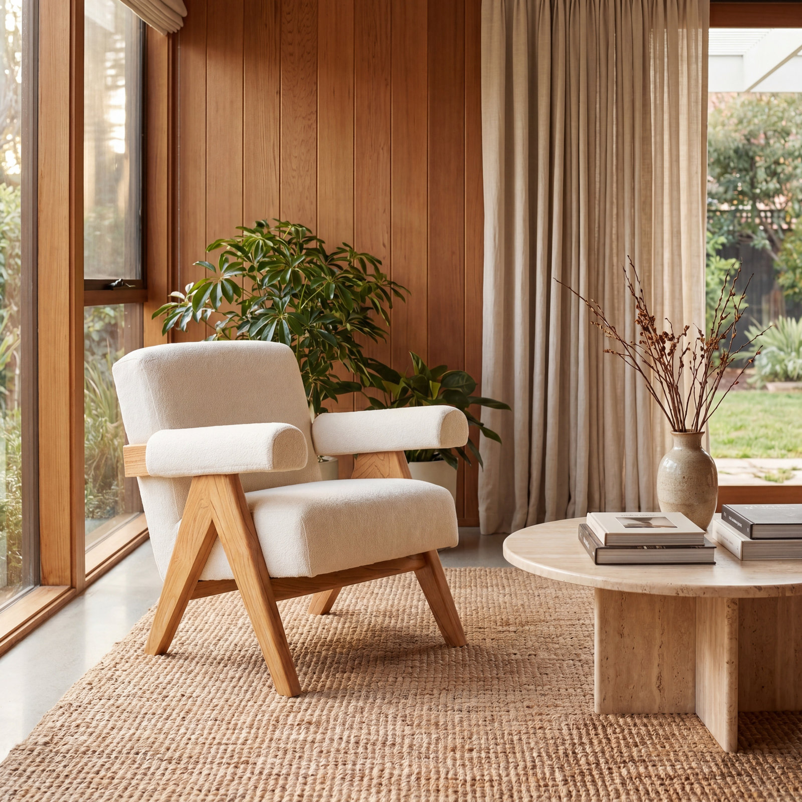 Parkerfield Upholstered Armchair, Natural