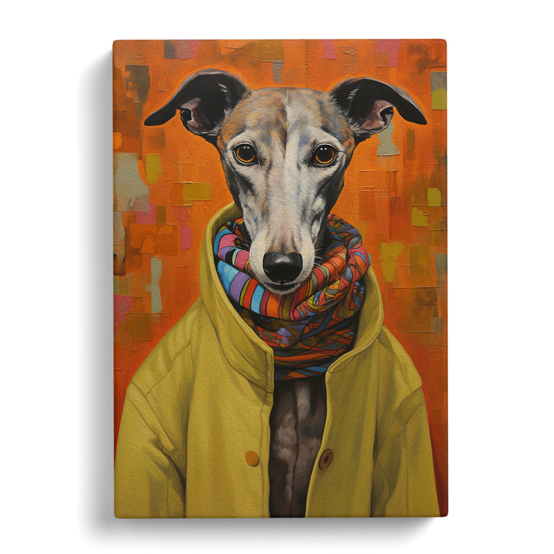 Whippet Informel - Print, 76cm H x 50cm W x 3cm D