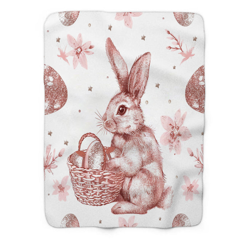 Pâques pastel - couverture de qualité supérieure 1 pièce, L 60 po x L 80 po