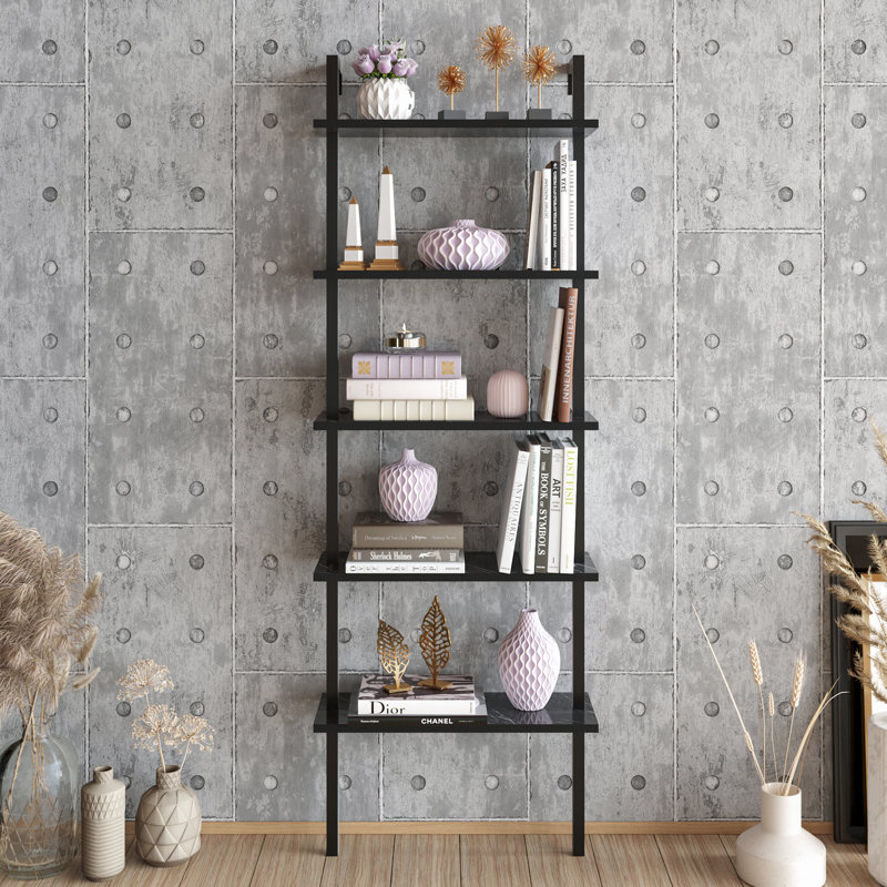 Innes 174cm H 60cm W Bookcase, Black