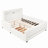 Upholstered Platform Bed With Drawer, Led And Usb-124851110-124851111