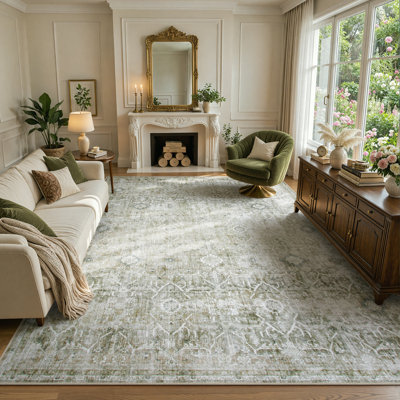 Tapis lavable rétro Tribal Cashmere