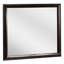 Miroir rectangulaire contemporain Mackenzie Black, 100 cm (L) x 89 cm (H), encadré de bois