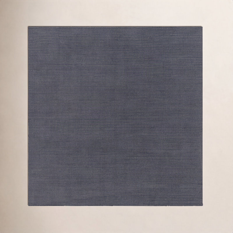 Tapis gris anthracite en laine Crowe, Carré 8 pi