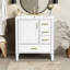 Ensemble de meuble-lavabo traditionnel, sur pied, longues poignées en métal doré-1604489195